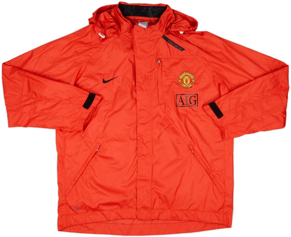 2007-08 Manchester United Nike Hooded Rain Jacket - 8/10 - (L)