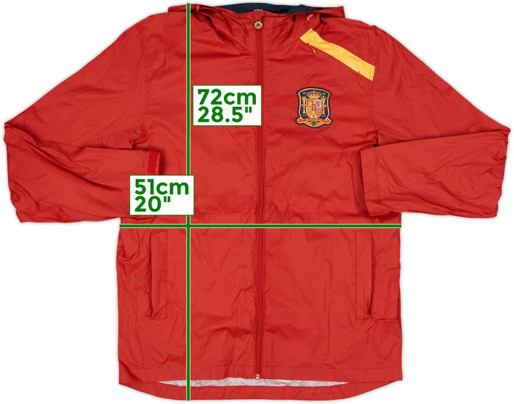 2011-12 Spain adidas Hooded Rain Jacket - 6/10 - (S)