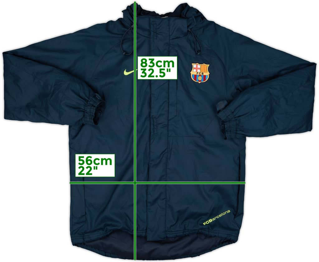 2007-08 Barcelona Nike Hooded Rain Jacket - 8/10 - (S)