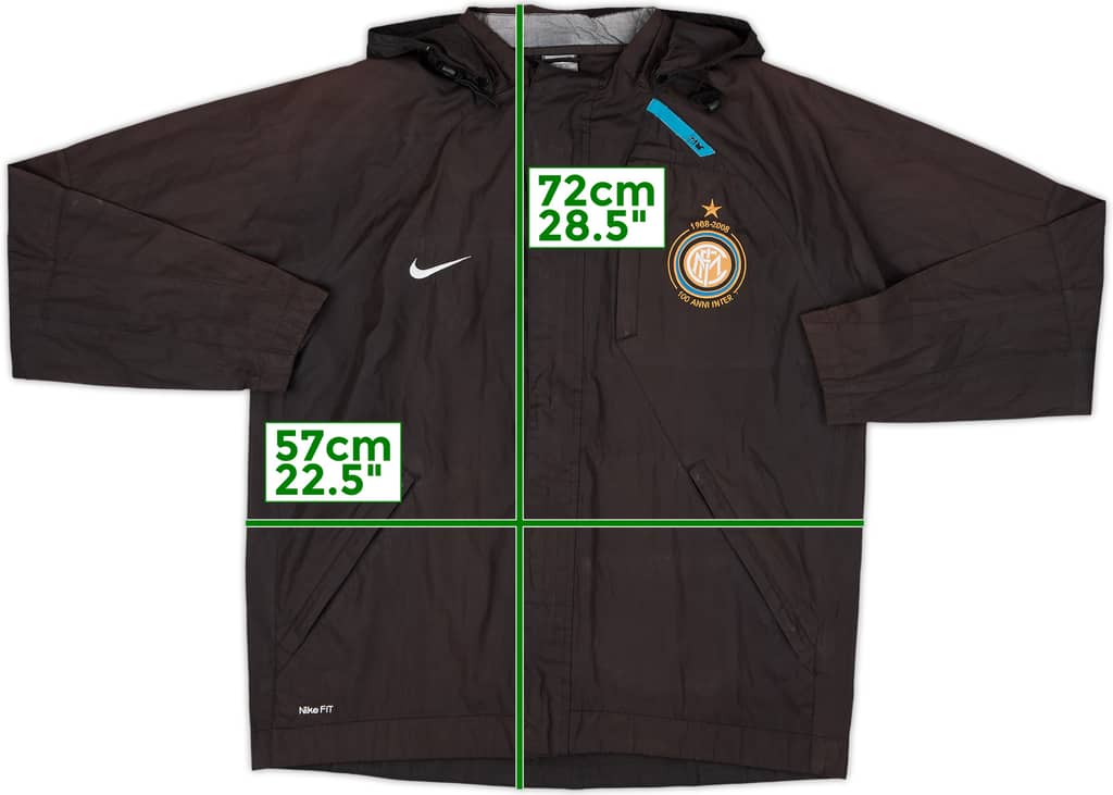 2007-08 Inter Milan Nike Hooded Rain Jacket - 5/10 - (S)