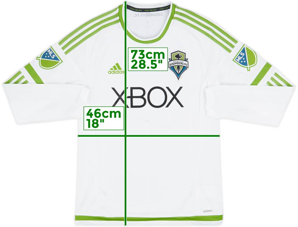2015 Seattle Sounders Player Issue Away L/S Shirt - 9/10 - (M)