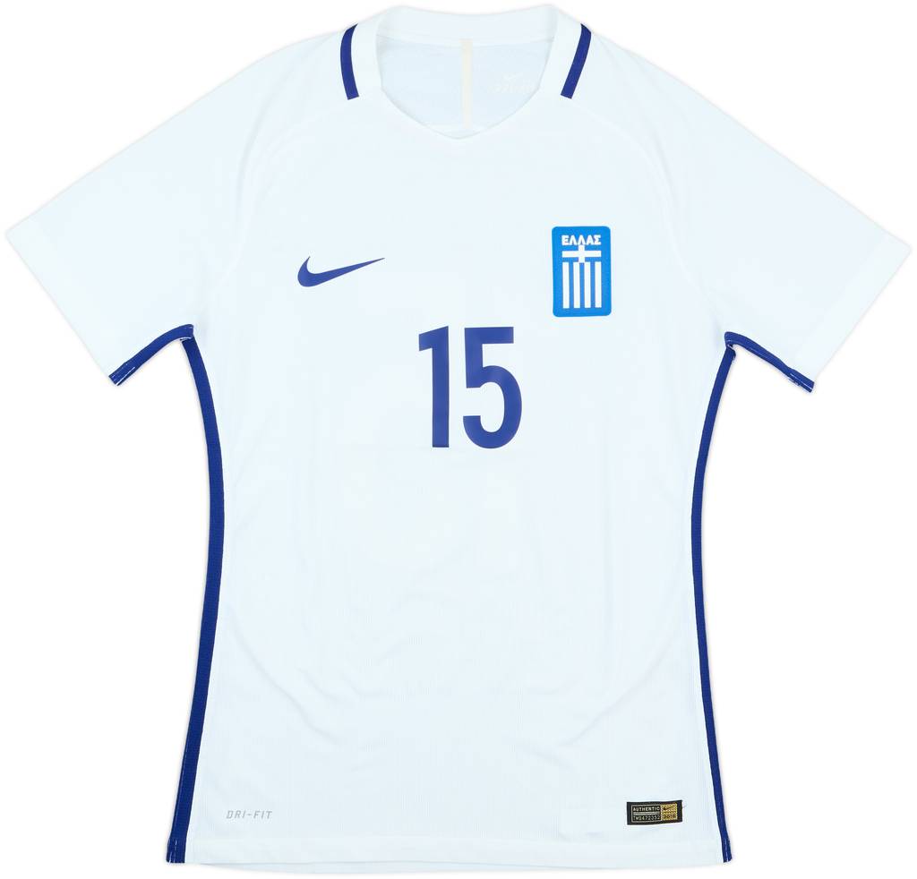 2016-18 Greece Match Issue Home Shirt #15