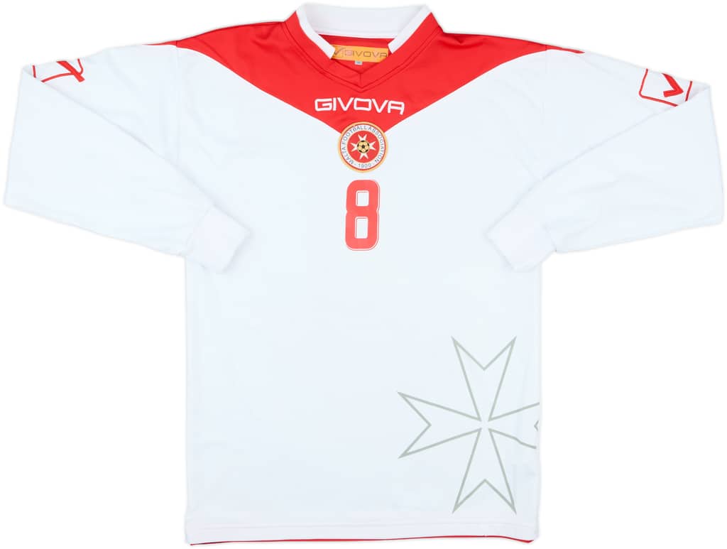 2012-14 Malta Match Issue Away L/S Shirt #8