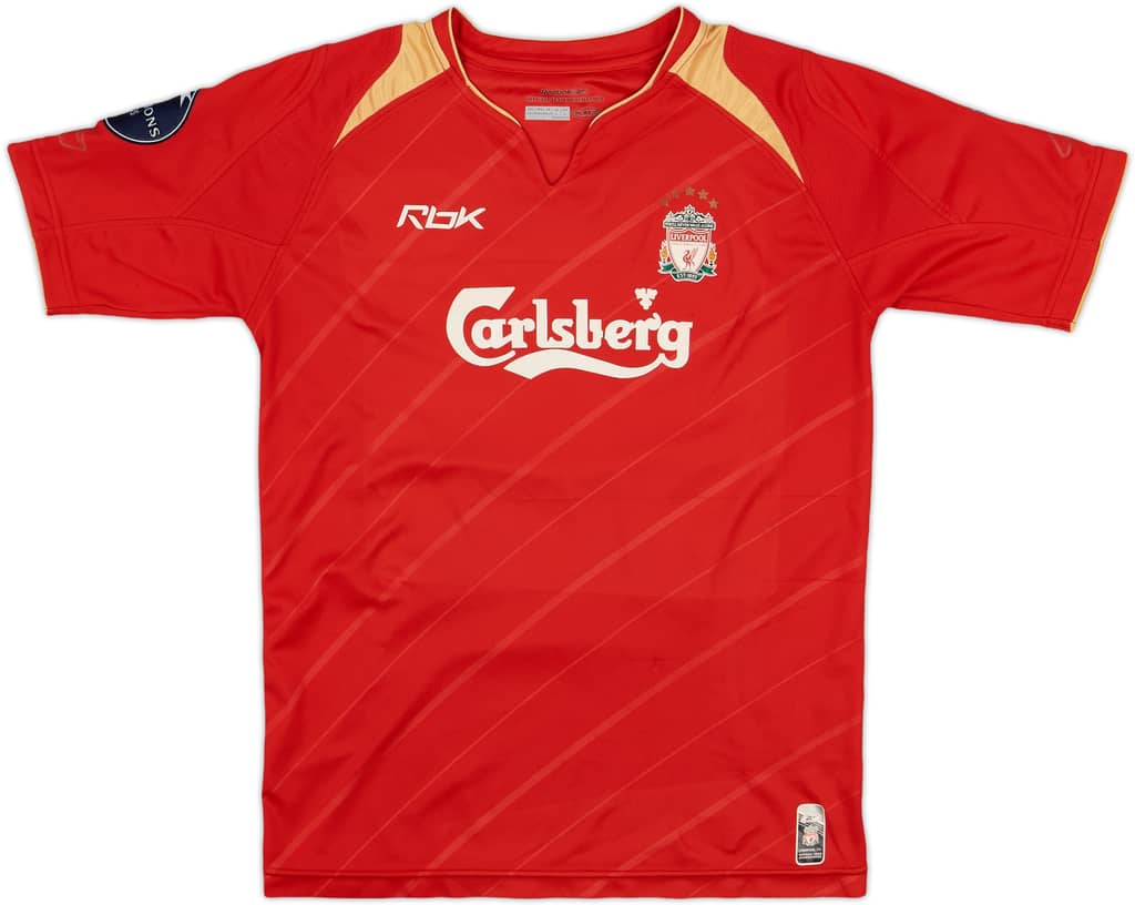 2005-06 Liverpool CL Home Shirt - 6/10 - (M.Boys)