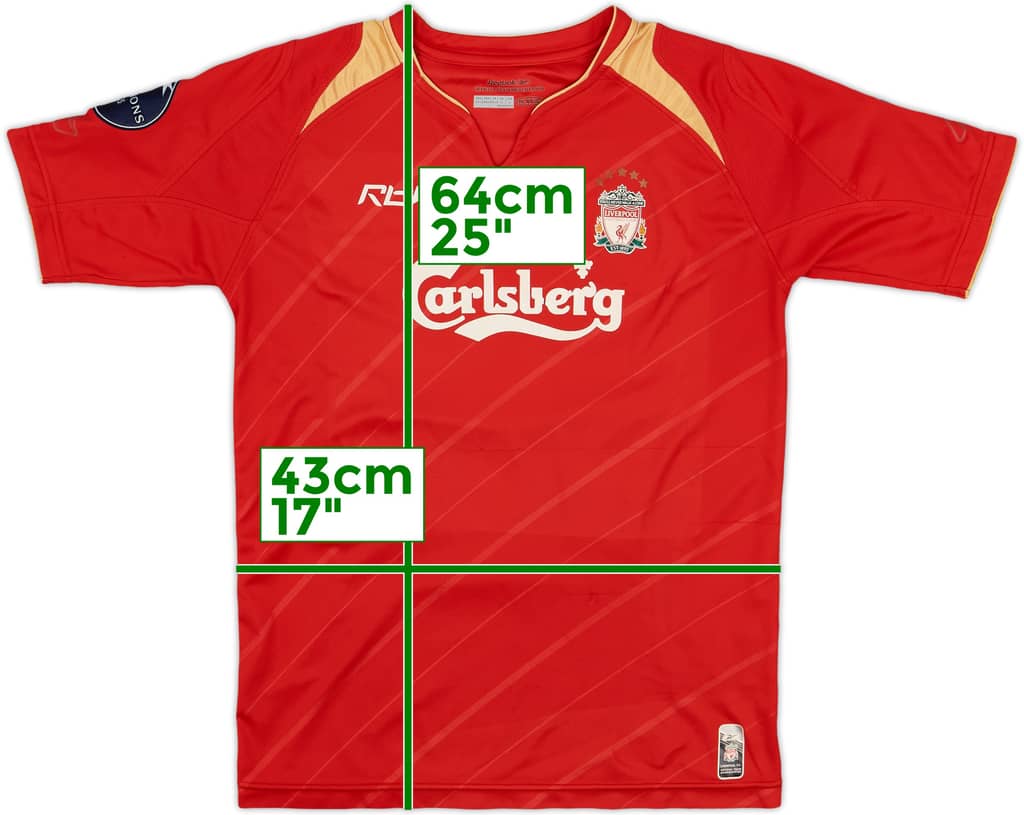 2005-06 Liverpool CL Home Shirt - 6/10 - (M.Boys)