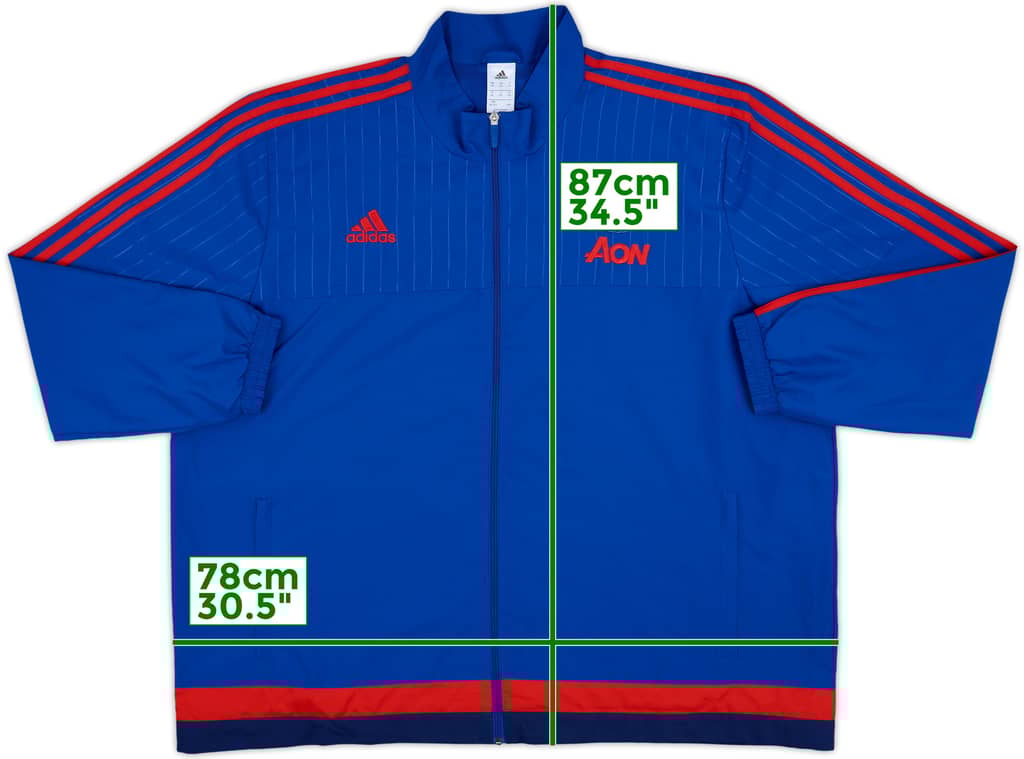 2015-16 Manchester United adidas Track Jacket - 10/10 - (3XL)