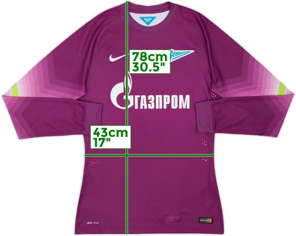 2014-15 Zenit St. Petersburg Authentic GK Shirt - 6/10 - (M)