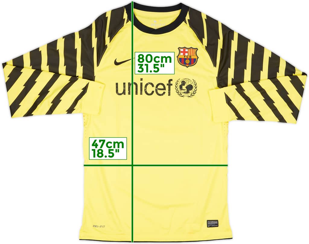 2010-11 Barcelona Authentic GK Shirt - 6/10 - (M)