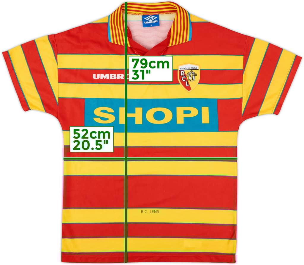 1996-97 Lens Home Shirt - 8/10 - (M)