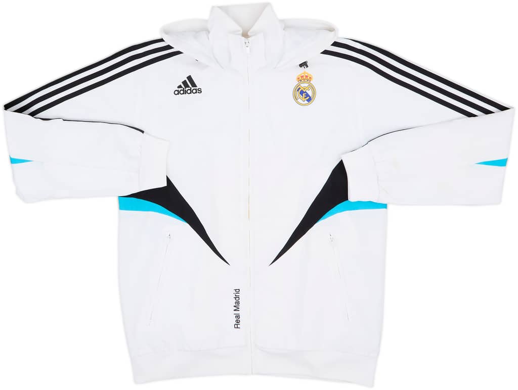 2008-09 Real Madrid adidas Hooded Track Jacket - 8/10 - (XL.Boys)