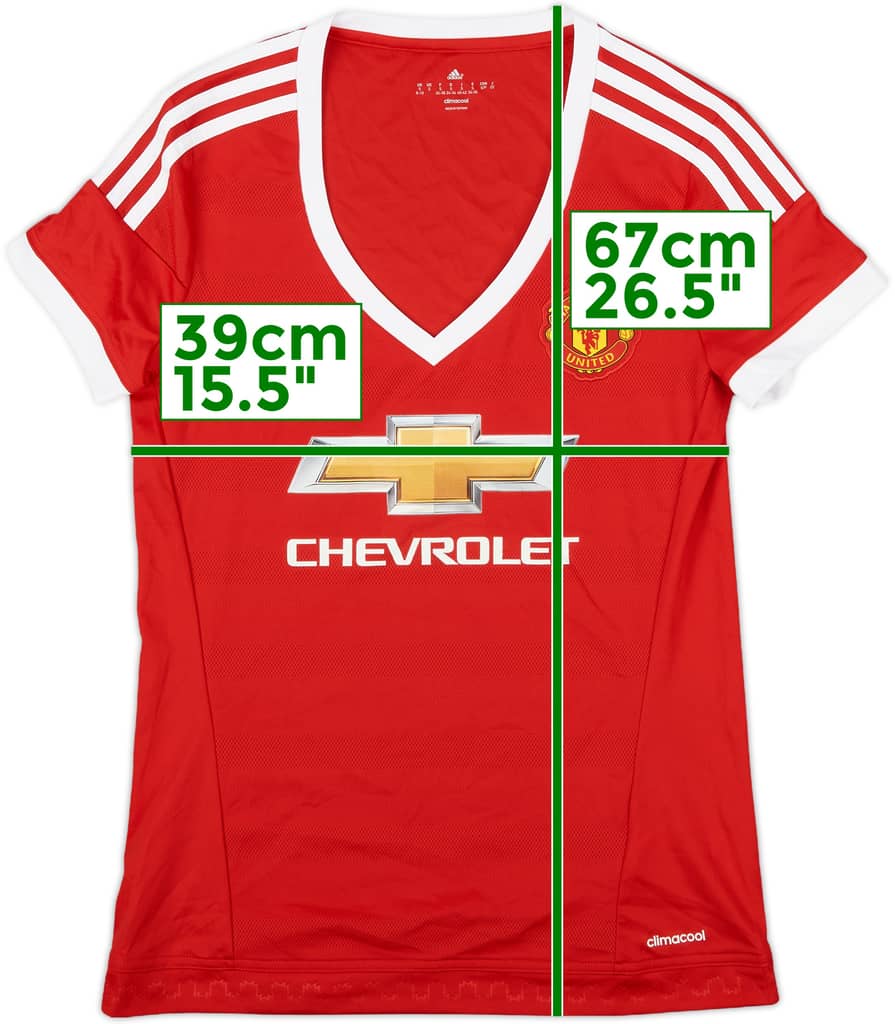 2015-16 Manchester United Home Shirt - 9/10 - (Women's S)