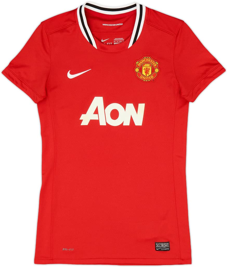 2011-12 Manchester United Home Shirt - 9/10 - (Women's XS)
