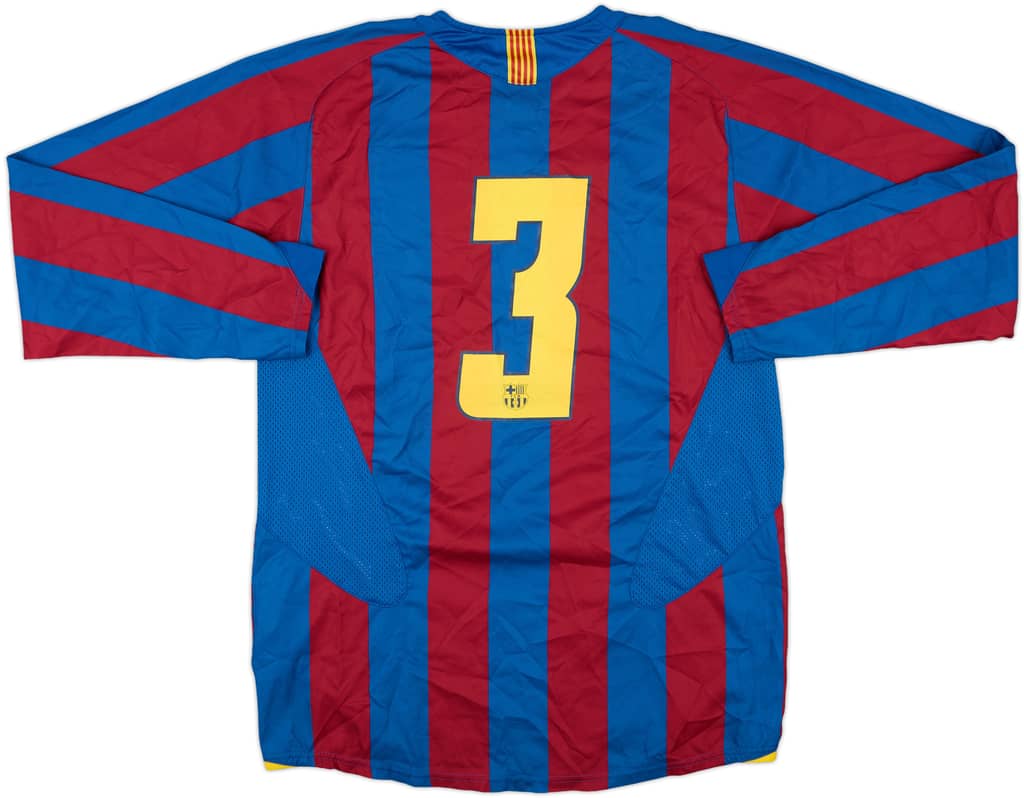 2005-06 Barcelona Match Issue Home L/S Shirt #3