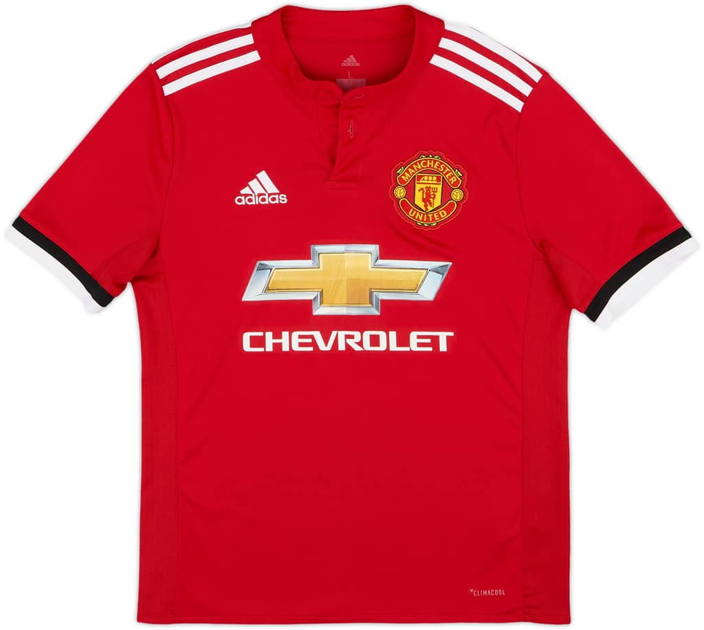 2017-18 Manchester United Home Shirt - 7/10 - (L.Boys)