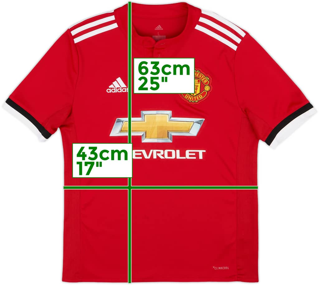 2017-18 Manchester United Home Shirt - 7/10 - (L.Boys)