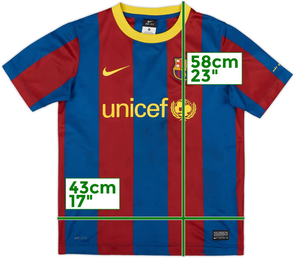 2010-11 Barcelona Home Shirt - 8/10 - (M.Boys)
