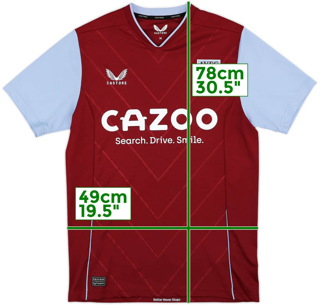 2022-23 Aston Villa Home Shirt - 10/10 - (M)