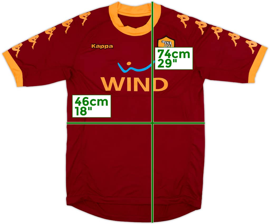 2010-11 Roma Home Shirt - 6/10 - (XL.Boys)