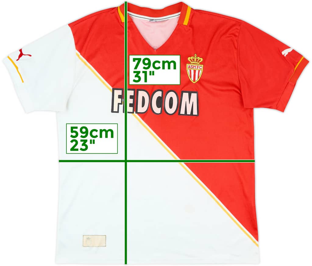 2001-02 Monaco Home Shirt - 4/10 - (XL)