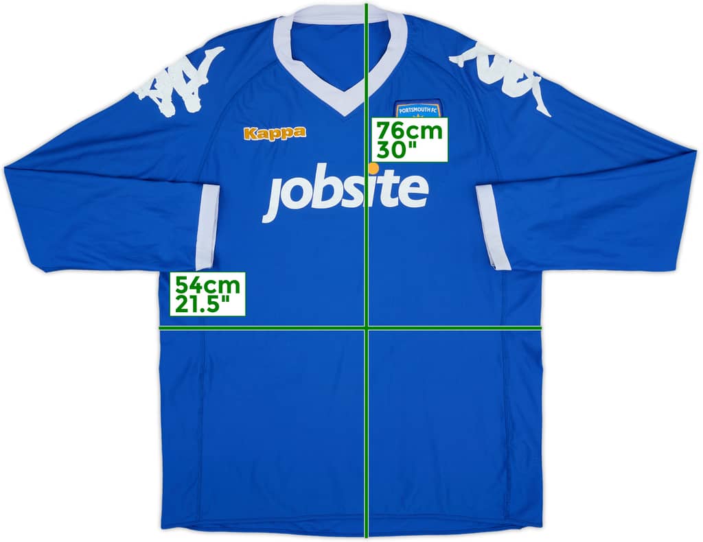 2010-11 Portsmouth Home L/S Shirt - 6/10 - (L)