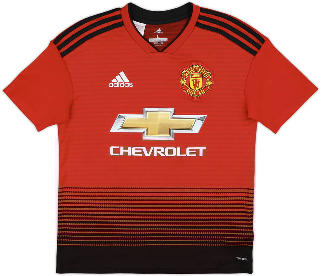 2018-19 Manchester United Home Shirt - 9/10 - (L.Boys)