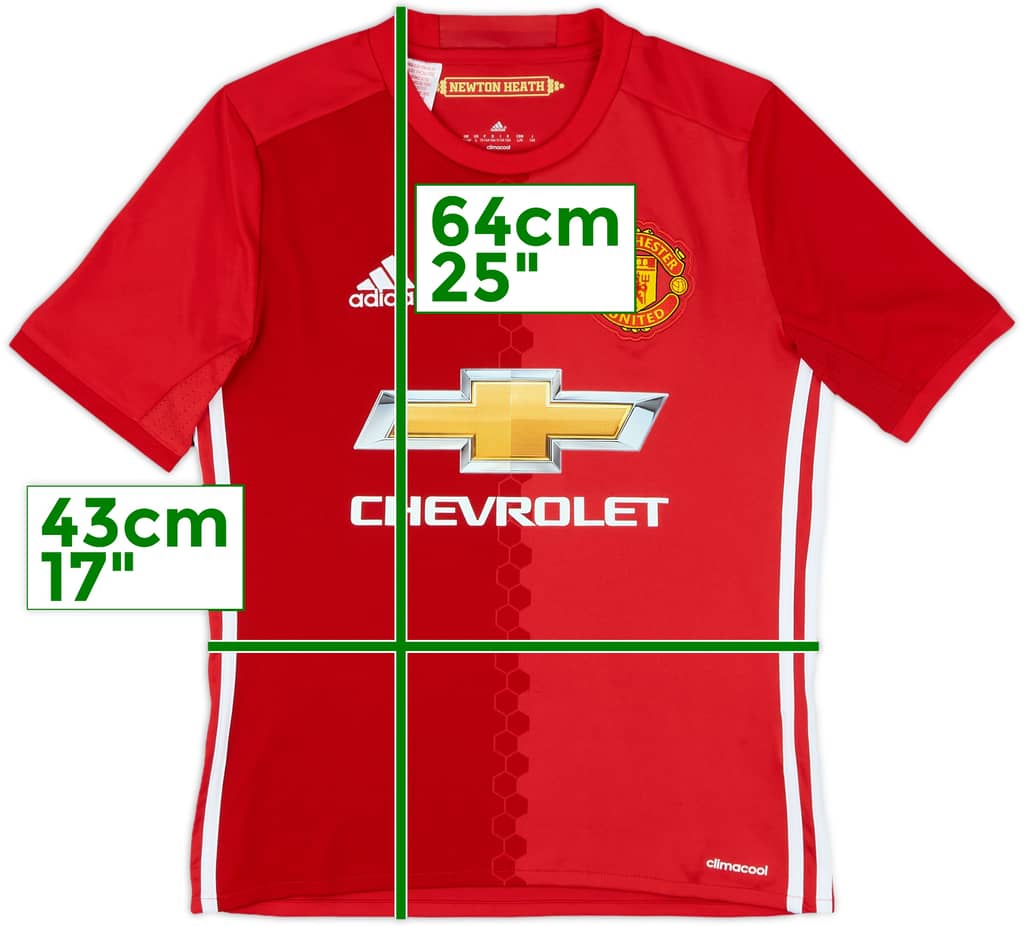 2016-17 Manchester United Home Shirt - 8/10 - (L.Boys)