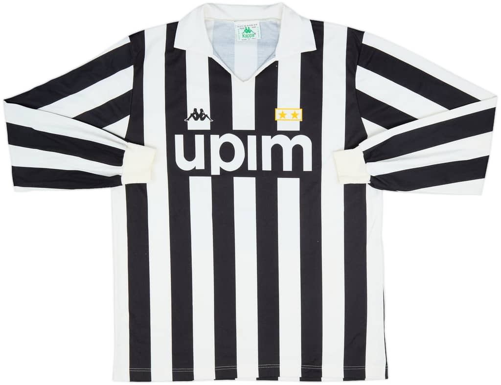 1989-90 Juventus Basic Home L/S Shirt - 8/10 - (XL)