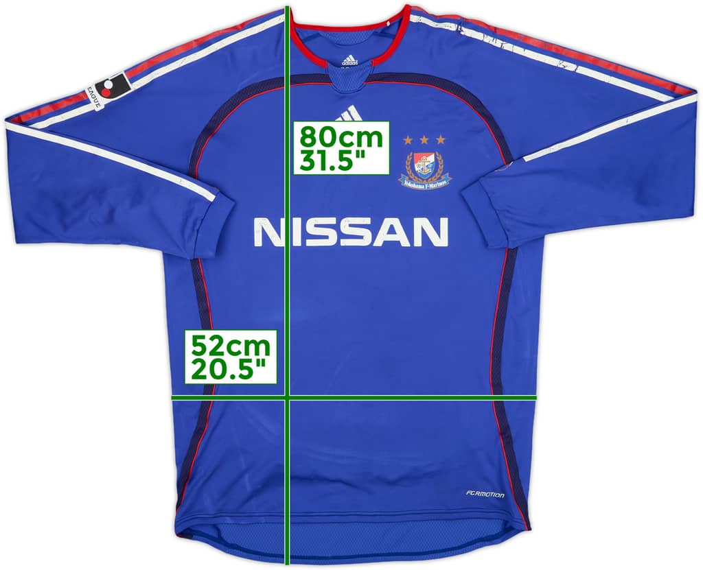 2006 Yokohama F Marinos Authuentic Home L/S Shirt - 5/10 - (XL)