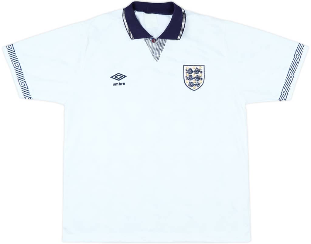 1990-92 England Home Shirt - 10/10 - (XL)