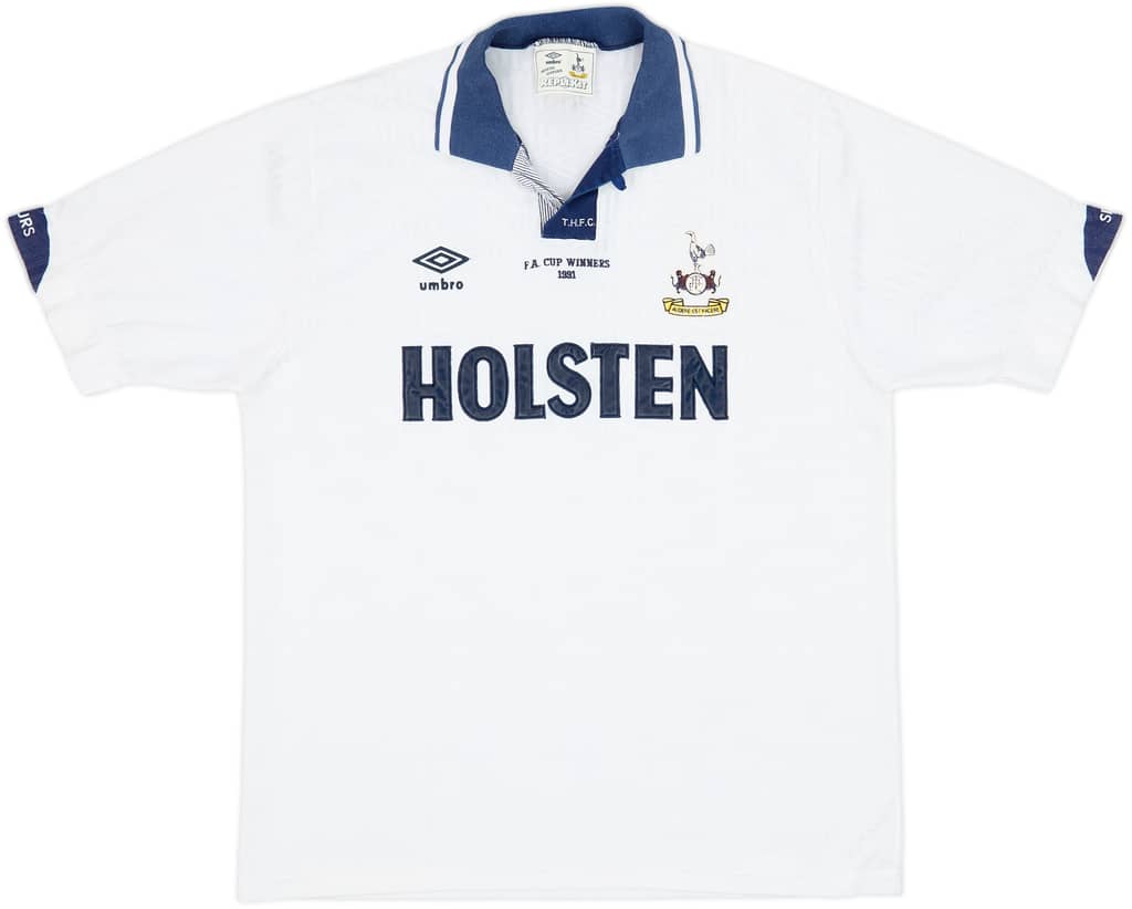 1991-93 Tottenham Home Shirt - 8/10 - (L)