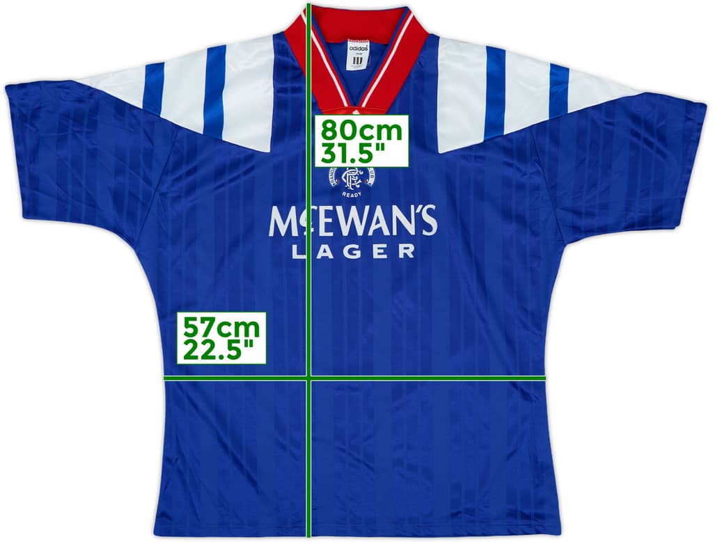 1992-94 Rangers Home Shirt - 9/10 - (L/XL)