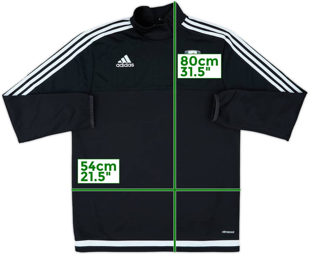 2014-15 Fulham adidas 1/4 Zip Drill Top - 9/10 - (L)