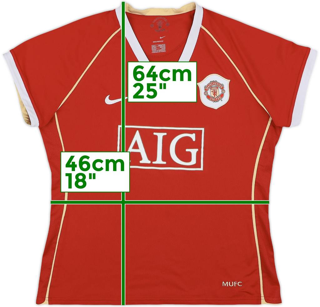 2006-07 Manchester United Home Shirt - 6/10 - (Women's L)