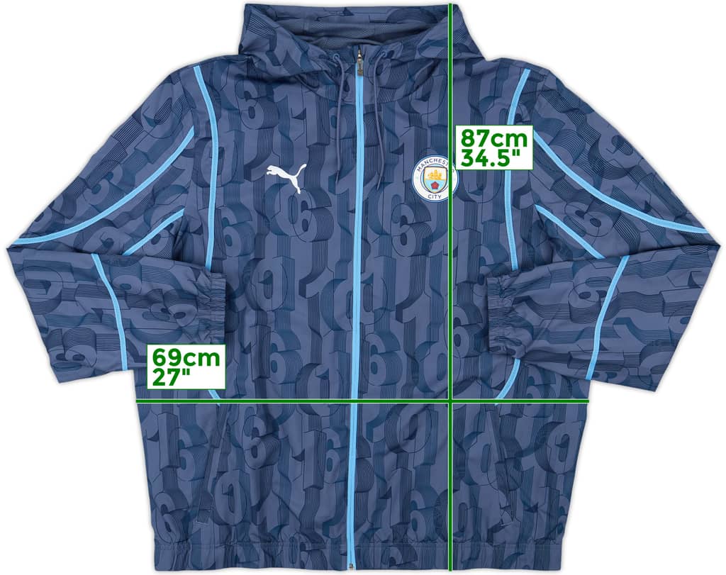 2024-25 Manchester City Puma Hooded Track Jacket - 10/10 - (XXL)