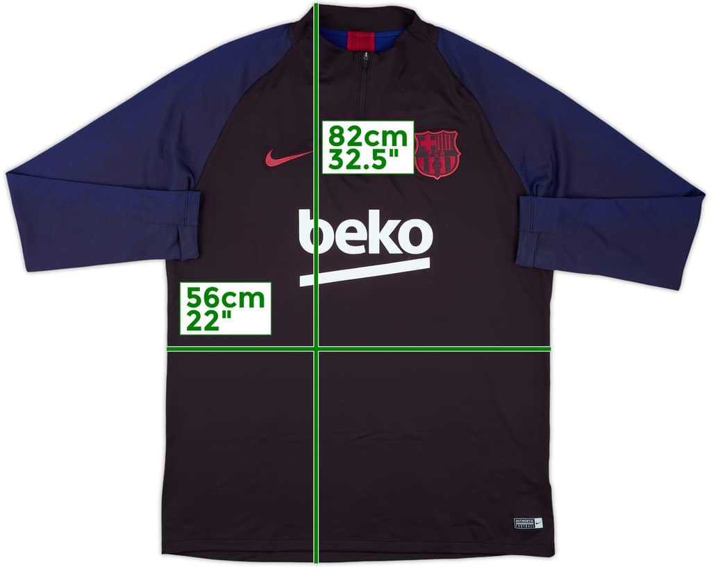 2019-20 Barcelona Nike 1/4 Zip Drill Top - 9/10 - (XL)