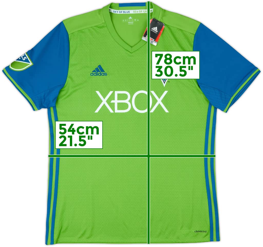 2016 Seattle Sounders Home Shirt - 9/10 - (L)