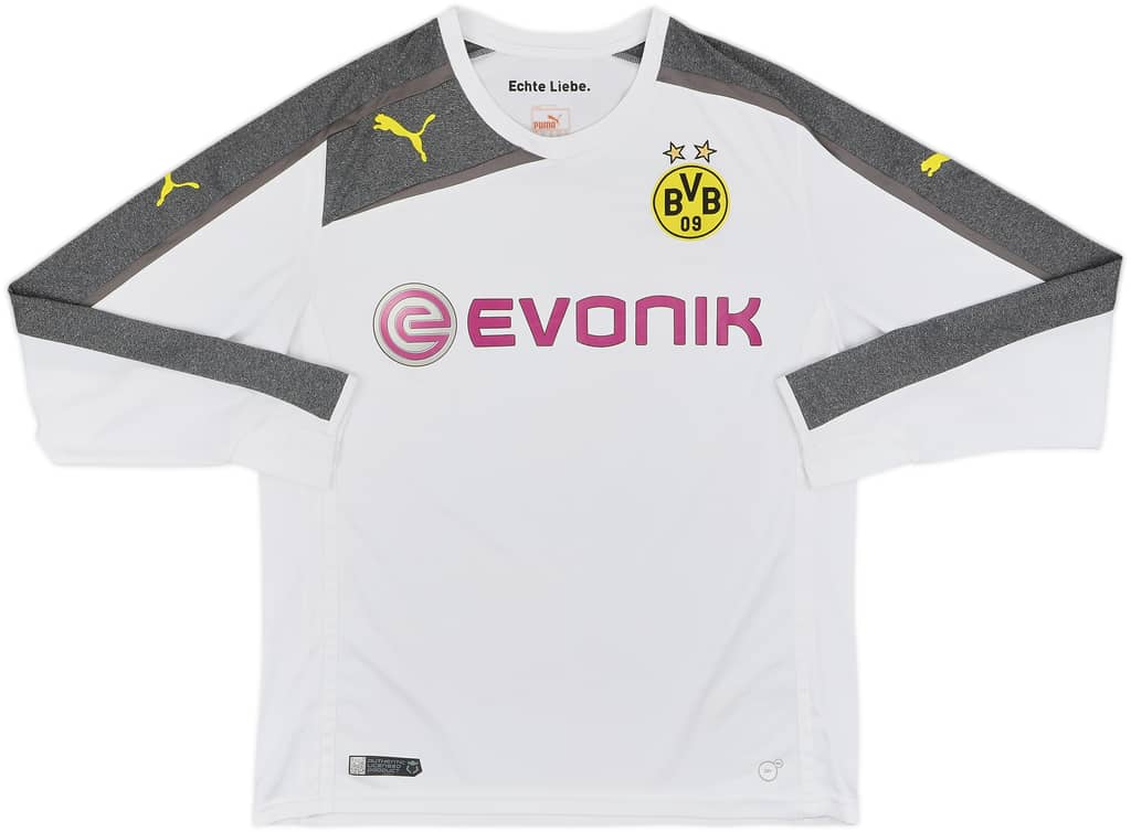 2013-15 Borussia Dortmund Third L/S Shirt - 9/10 - (L)