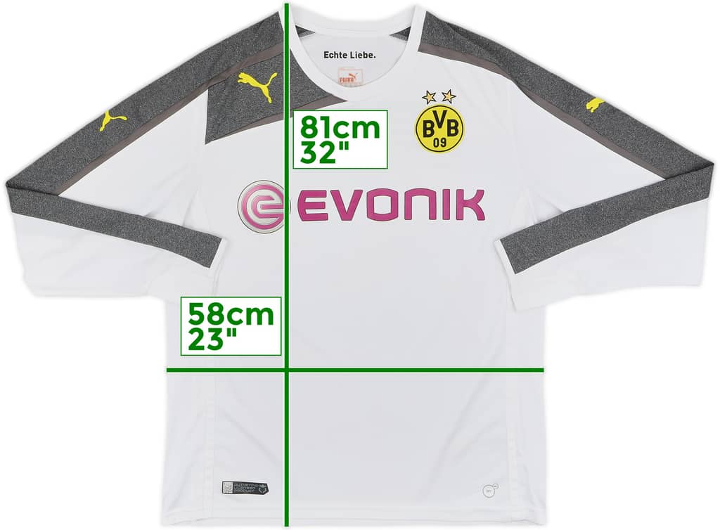 2013-15 Borussia Dortmund Third L/S Shirt - 9/10 - (L)