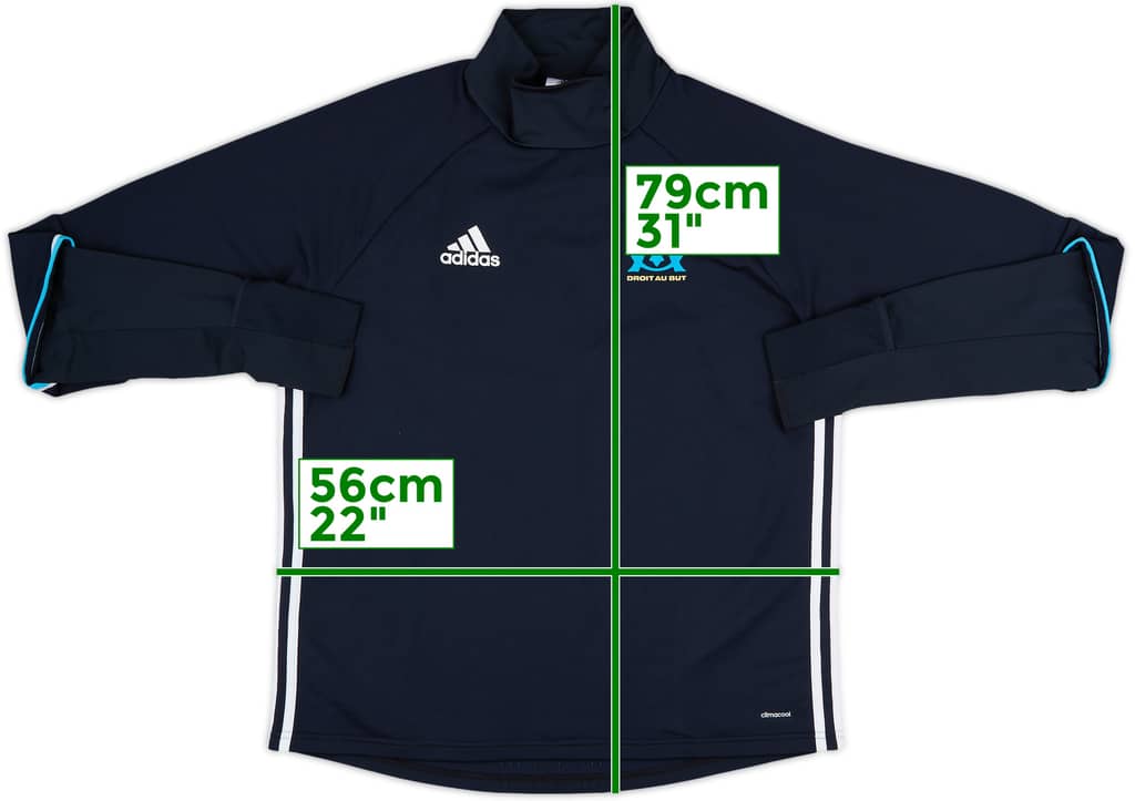 2016-17 Olympique Marseille adidas Drill Top - 8/10 - (L)