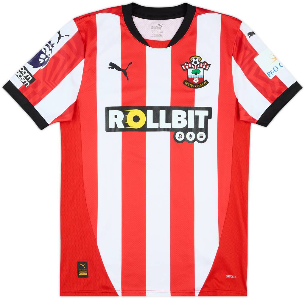 2024-25 Southampton Match Issue Home Shirt A.Armstrong #9
