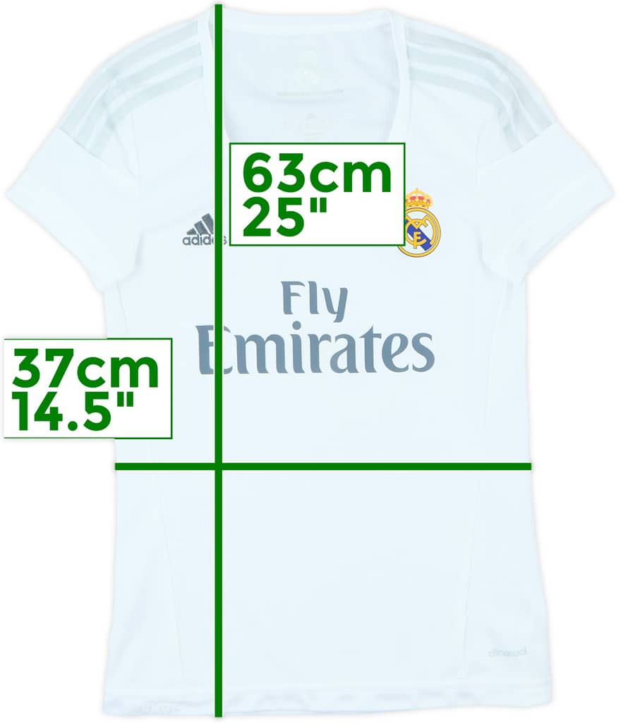 2015-16 Real Madrid Home Shirt - 9/10 (Women's XS)