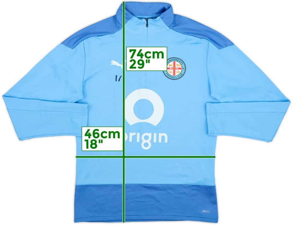 2022-23 Melbourne City Nike Player Issue 1/4 Zip Drill Top #17 - 6/10 - (M)