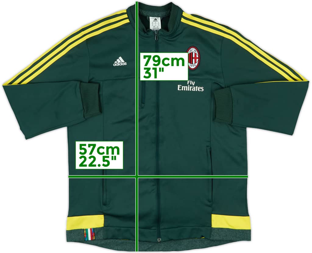 2015-16 AC Milan adidas Track Jacket - 8/10 - (XL)