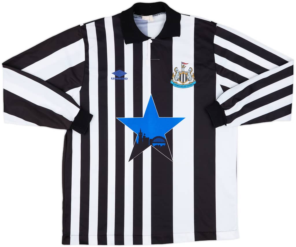 1991-93 Newcastle Prototype Home L/S Shirt - 7/10 - (L)