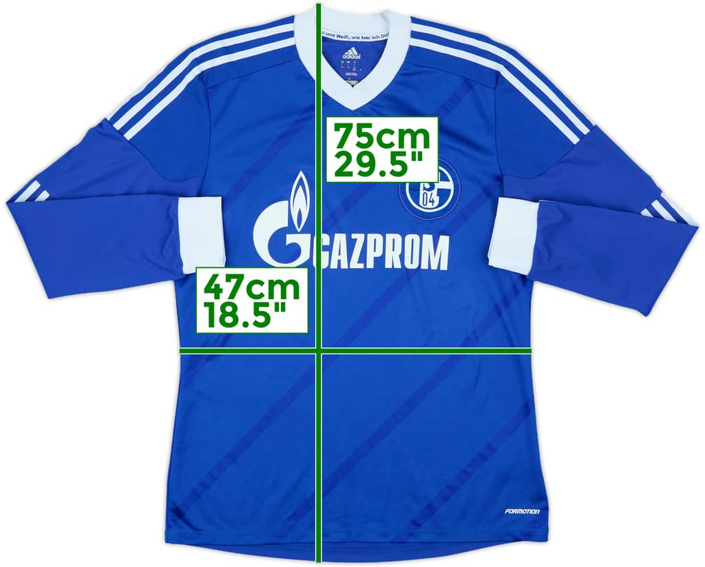 2012-14 Schalke Player Issue Home L/S Shirt - 7/10 - (L)