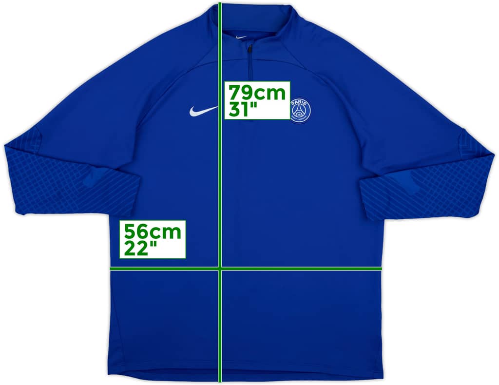 2022-23 Paris Saint-Germain Nike 1/4 Zip Drill Top - 9/10 - (XL)