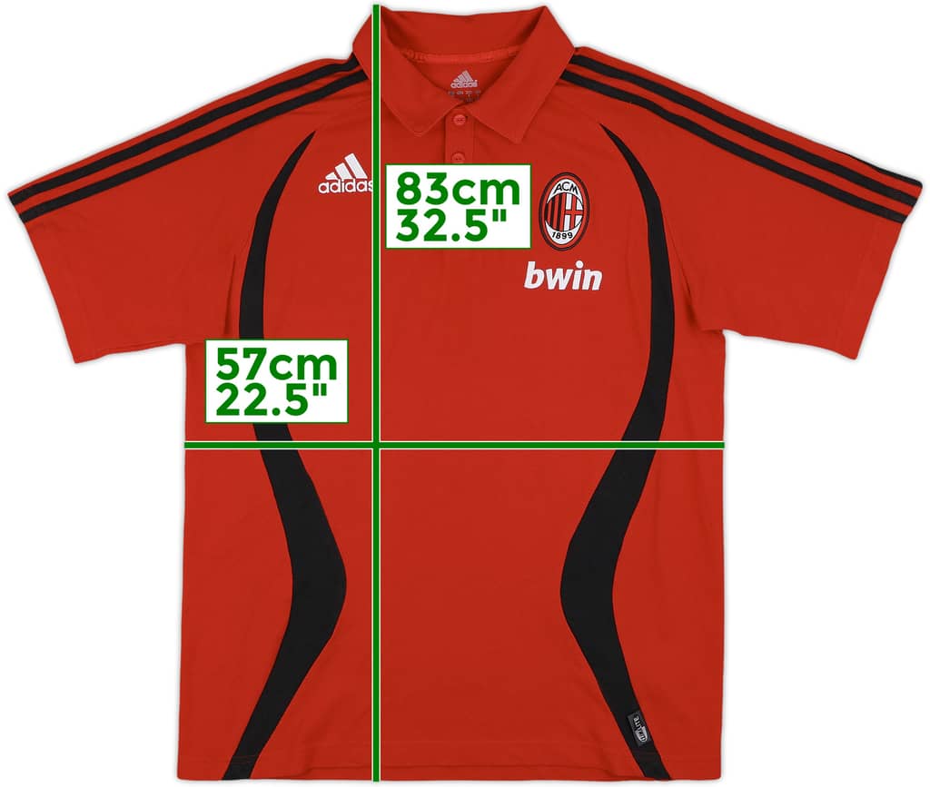 2006-07 AC Milan adidas Polo Shirt - 8/10 - (M)