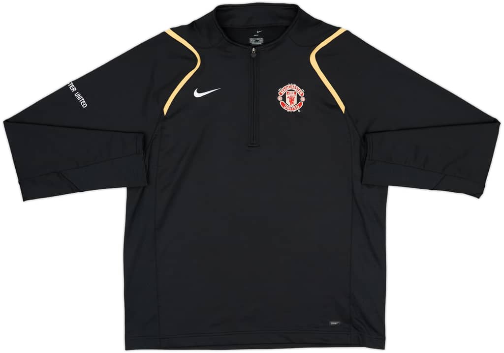 2006-07 Manchester United Nike 1/4 Zip Drill Top - 10/10 - (L)