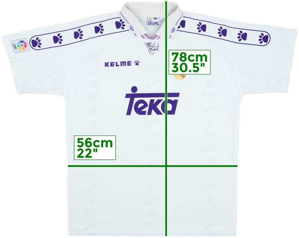 1994-96 Real Madrid Home Shirt - 7/10 - (XL)
