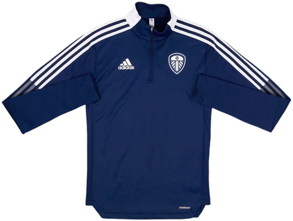 2021-22 Leeds United adidas 1/4 Zip Training Top - 7/10 - (XS)